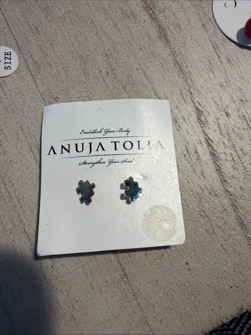 Blue Puzzle Stud Earrings